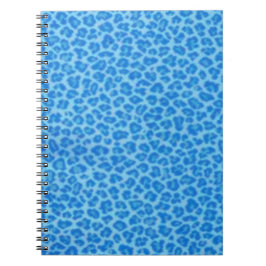 Blue Leopard Print Spiral Notebook Notizblock