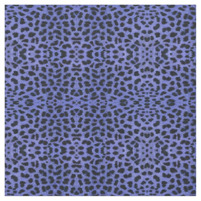 Blue Leopard Print Stoff (Nahaufnahme)