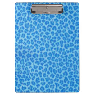 Blue Leopard Skin Clipboard Klemmbrett