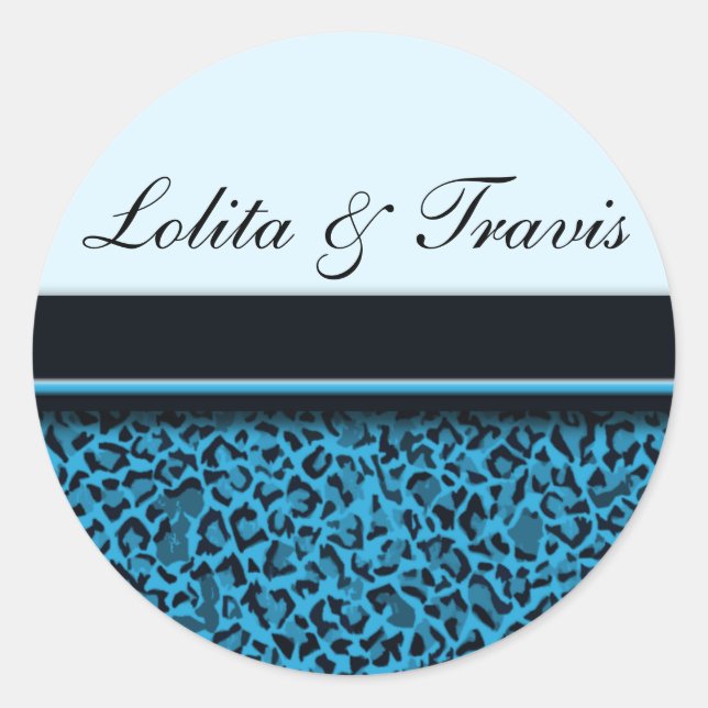 Blue Leopard Stickers (Vorderseite)