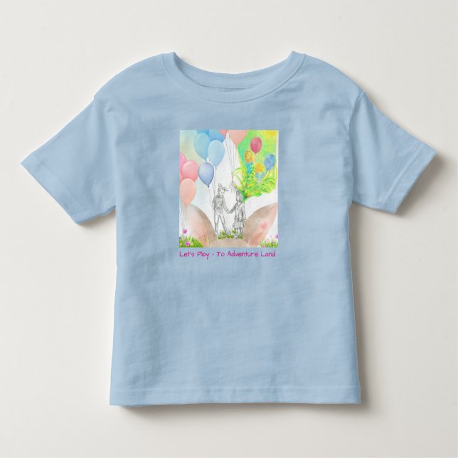 Blue Let's Play - To Adventure Land Tshirt (Devant)