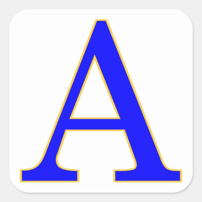 Blue Letter A Aufkleber (Vorderseite)