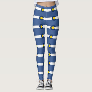Blue Letter C Colorado Fahne Leggings