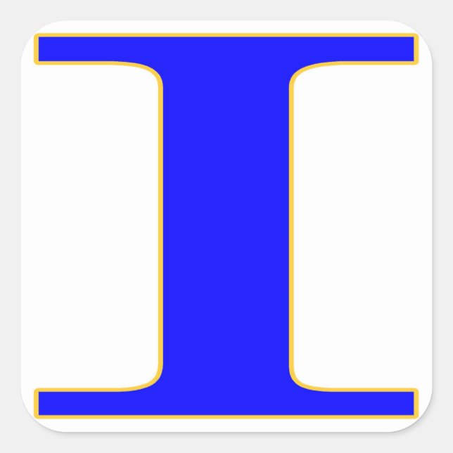Blue Letter I Aufkleber (Vorderseite)
