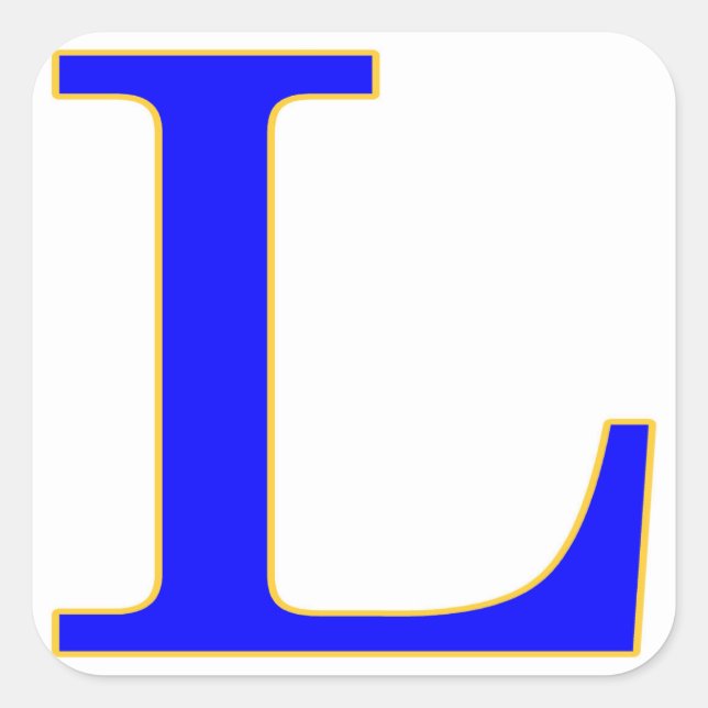 Blue Letter L Aufkleber (Vorderseite)