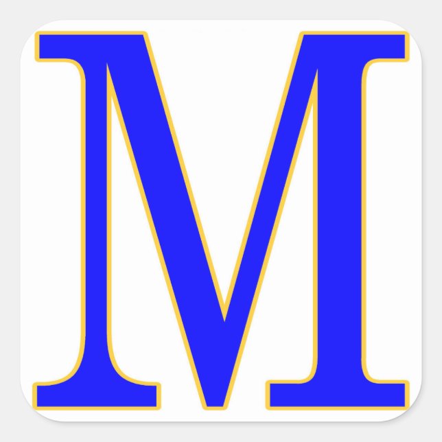 Blue Letter M Aufkleber (Vorderseite)