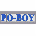 Blue Letter Street Tiles, Po-Boy Freistehende Fotoskulptur<br><div class="desc">Blue Letter Street Tiles,  Po-Boy</div>