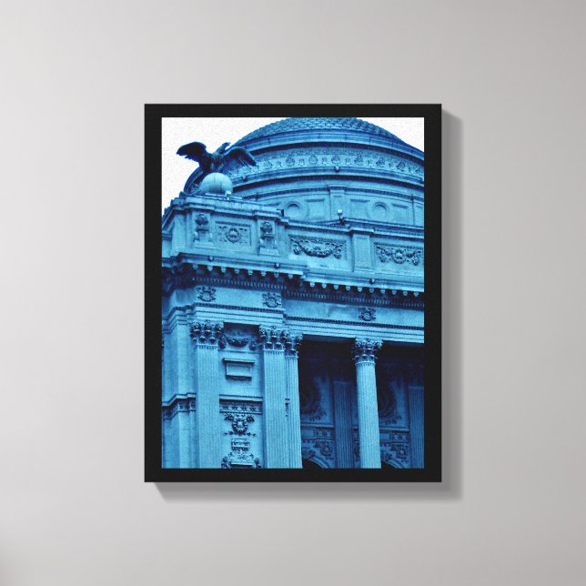 Blue Library Leinwanddruck (Vorderseite)
