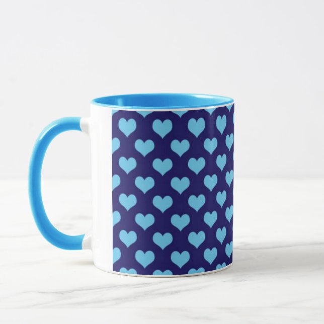 Blue Liebe Hearts Tasse (Links)