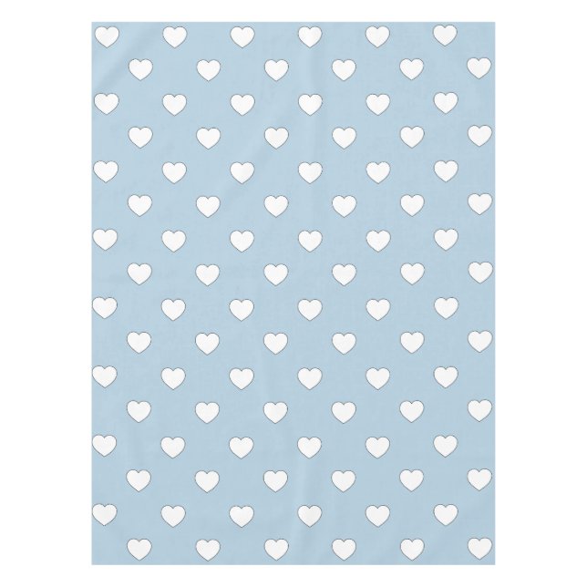 Blue Liebe Hearts Tischdecke (Vorderseite)