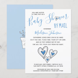 Blue Liebe Hört Babydusche per Mail Einladung