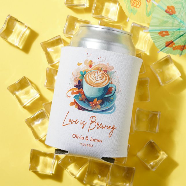 Blue Liebe ist Brewing Coffee Brautparty Hochzeit Dosenkühler (In Situ Sommer)
