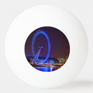 Blue Light London eye in der Nacht Tischtennisball