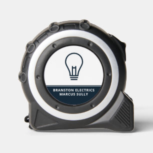 Blue Lightbulb Design, Electrician Maßband