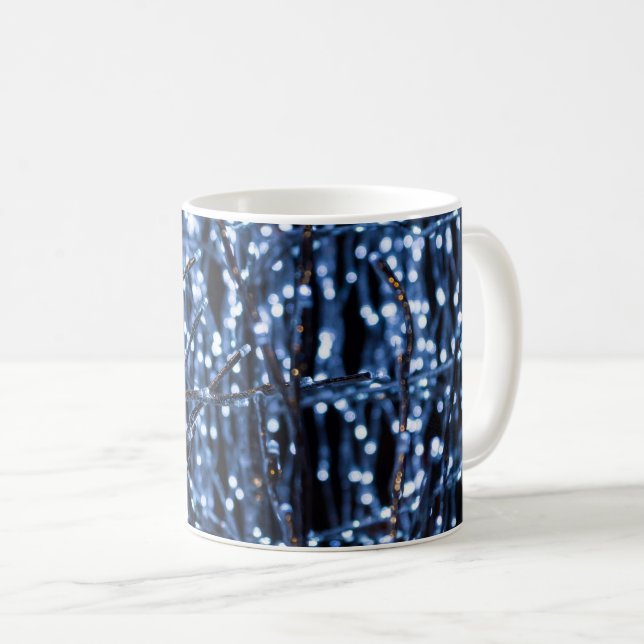 Blue Lights Abstrakt Coffee Tasse (VorderseiteRechts)