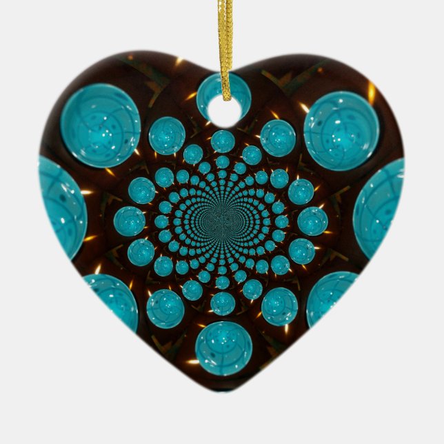 Blue Lights Keramikornament (Vorne)