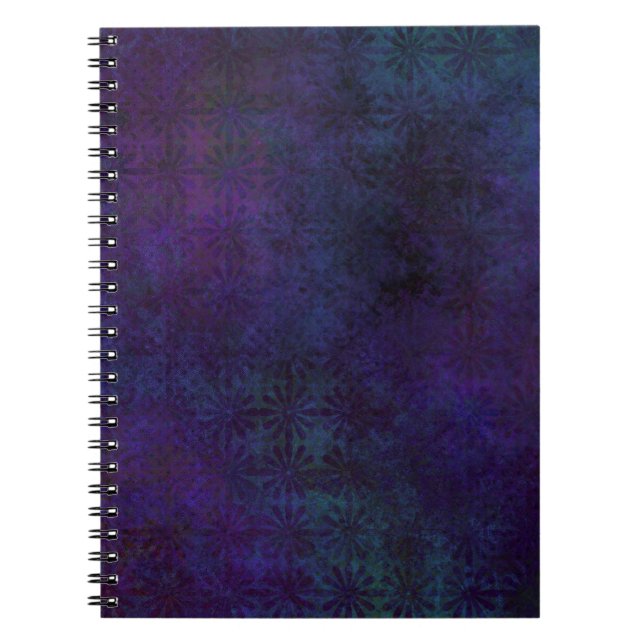 Blue & Lila Abstrakt, Grungy Digital Art Notizblock (Vorderseite)