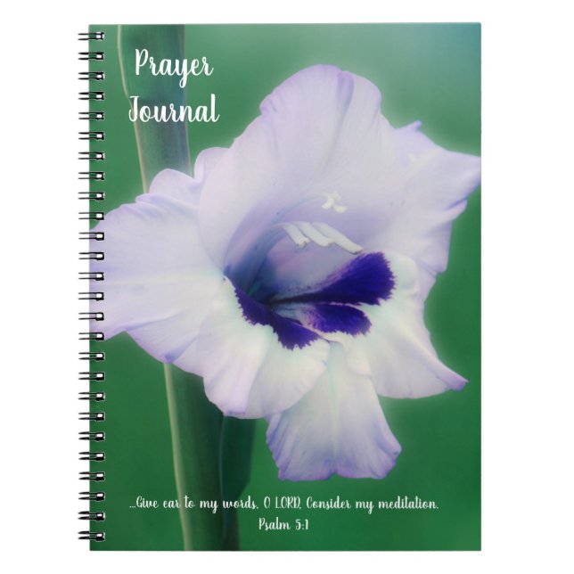 Blue Lila Blume Art Bible Journal Notizblock (Vorderseite)