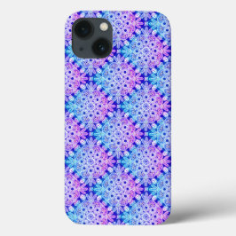 Blue lila boho iPhone Case