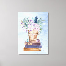 Blue Lila Books und Blume Leinwand Wine tasting in