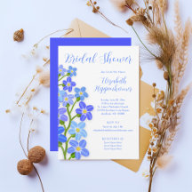 Blue Lila Floral Vergiss-Me-Nots-Brautparty
