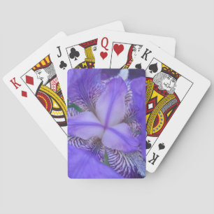 Blue Lila Iris Blume Spielkarten