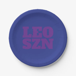 Blue Lila Leo SZN Cool Pappteller