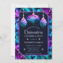 Blue & Lila Ombre Mermaid Ornaments Quinceanera