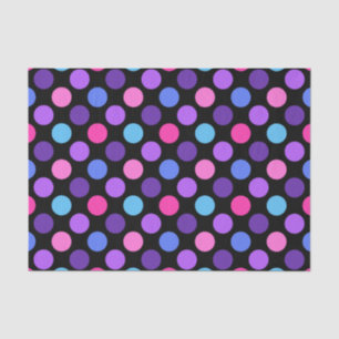 BLUE LILA POLKA-HUNDEN SEIDENPAPIER