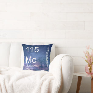 Blue Lila Space Element 115 Alien Moscovium Kissen