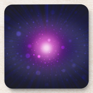 Blue Lila Space Galaxy Stars Abstrakt Untersetzer