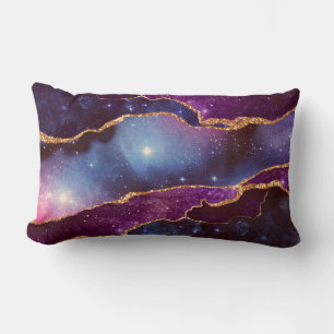 Blue & Lila Space & Stars mit Goldband Lendenkissen