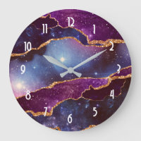 Blue & Lila Space & Stars Modern Agate
