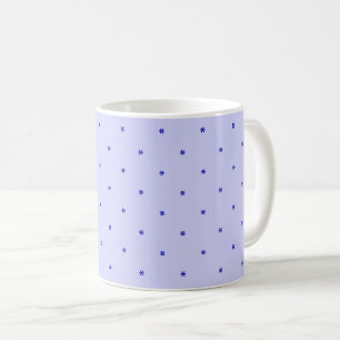Blue Lila Violet Snowflakes Einfache Tasse