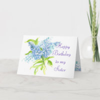 Blue Liliac Spring Bouquet Sister Birthday