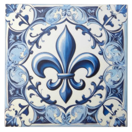 Blue Lilie Tile - Backsplash Keramik Tile Fliese