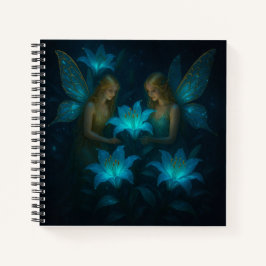 Blue Lily Fairy Art Journal Notizbuch