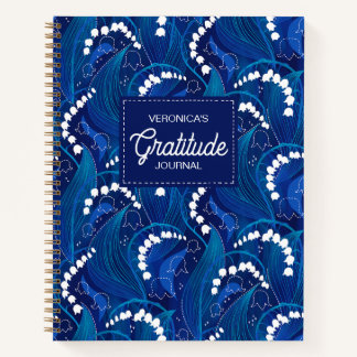 Blue Lily of the Valley Dankeszeitschrift Notizbuch