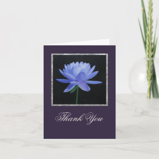 Blue Lily With Stars Merci Carte de note