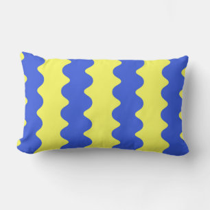 Blue Limon Wavy Stripe Bold Spring Summer Accent Lendenkissen
