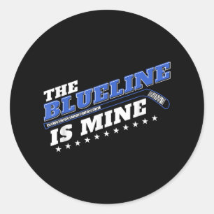Blue Line ist meine Eishockey Defenseman Design Id Runder Aufkleber