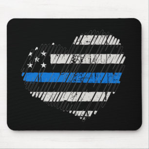 Blue Line-Liebe Mousepad