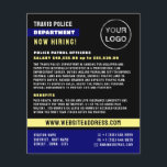Blue Line & Logo, Polizeibeamter, Rekrutierung von Flyer<br><div class="desc">Blue Line & Logo, Polizeibeamter, Flyer für Anwerbung von Anwaltskanzleien durch den Business Card Store.</div>