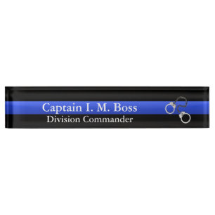 Blue Line mince - plaque signalétique de bureau d
