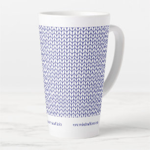 BLUE LINE STRICK Business ID Tall Latte Tasse