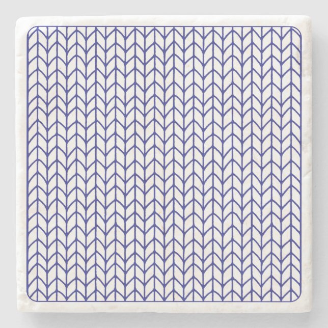BLUE LINE STRICK Marble Stone Untersetzer (Vorderseite)