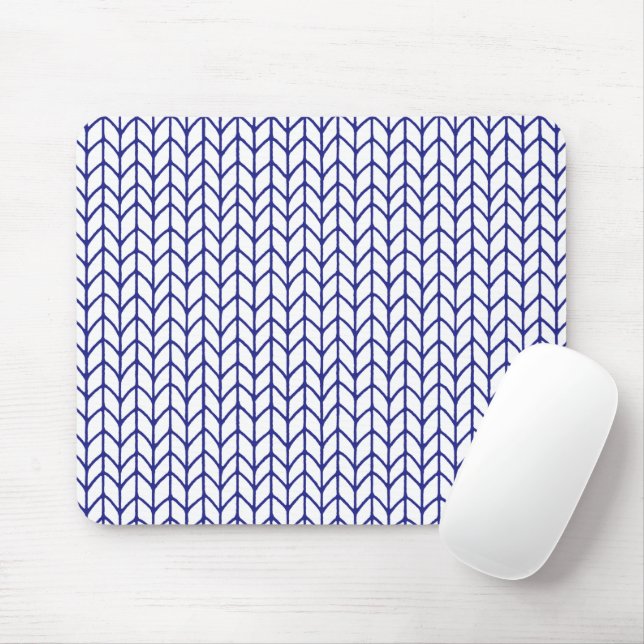 BLUE LINE STRICK Mouse Pad Mousepad (Mit Mouse)