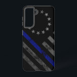 Blue Line Vintag Betsy Ross American Flag Samsung Galaxy Hülle<br><div class="desc">Zeigen Sie Ihre Unterstützung für unsere ersten Ansprechpartner! Polizei,  Feuer und Rettung und EMT verfügbar!</div>