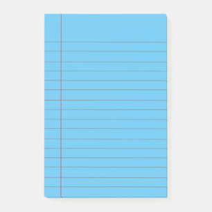 Blue Lined School Notebook Paper Post-it N Post-it Klebezettel