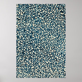 Blue Lines Abstrakt Art Poster